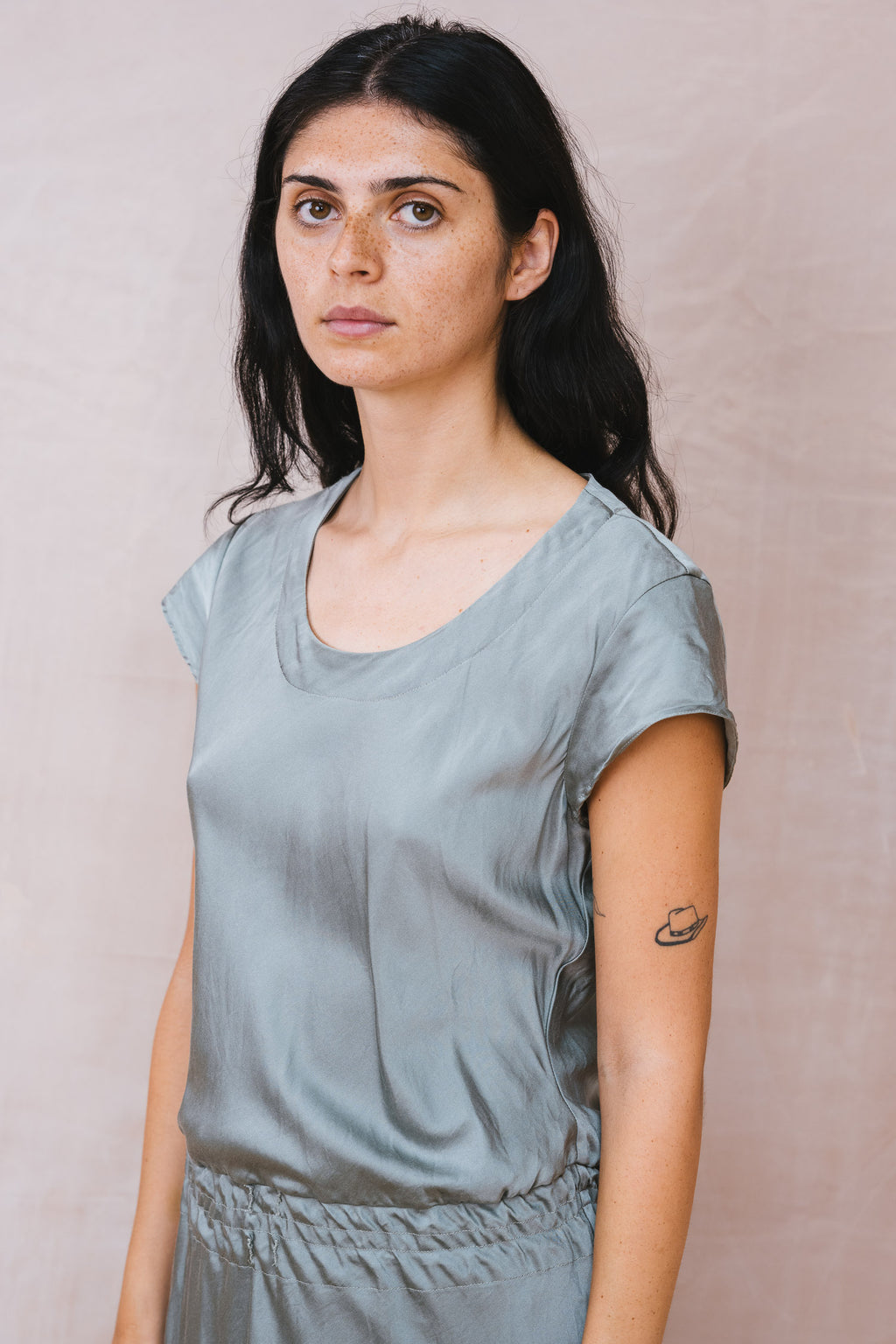 bias cut dress silk cotton satin