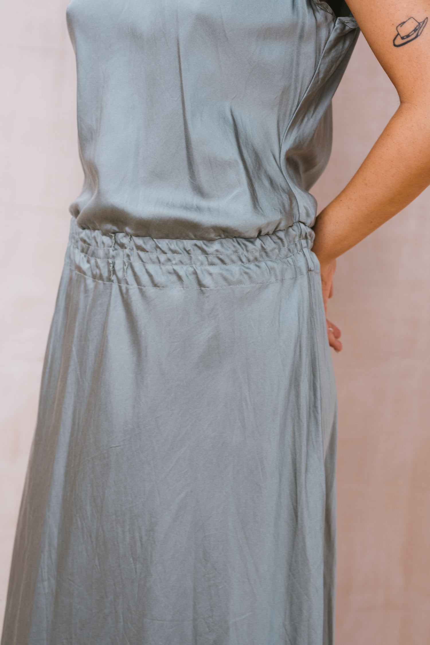 bias cut dress silk cotton satin