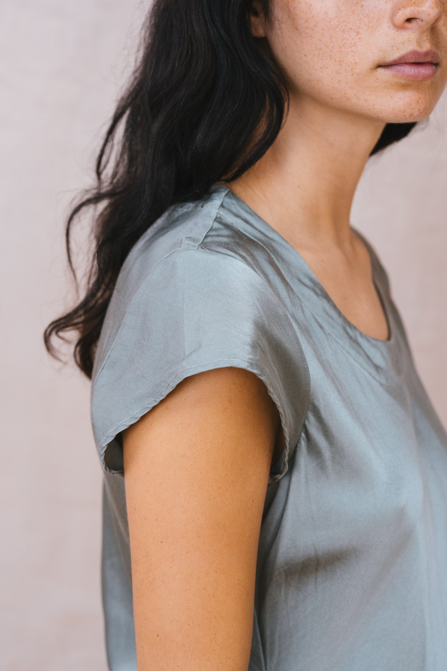 bias cut dress silk cotton satin