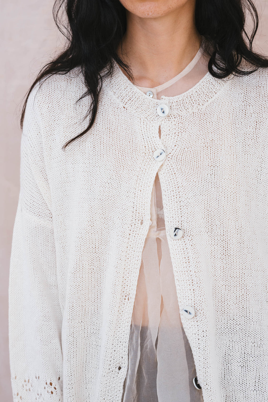 big lacey cardigan cotton cashmere