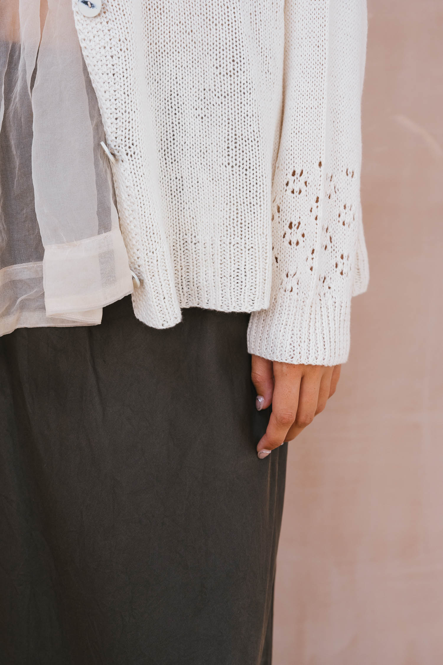 big lacey cardigan cotton cashmere