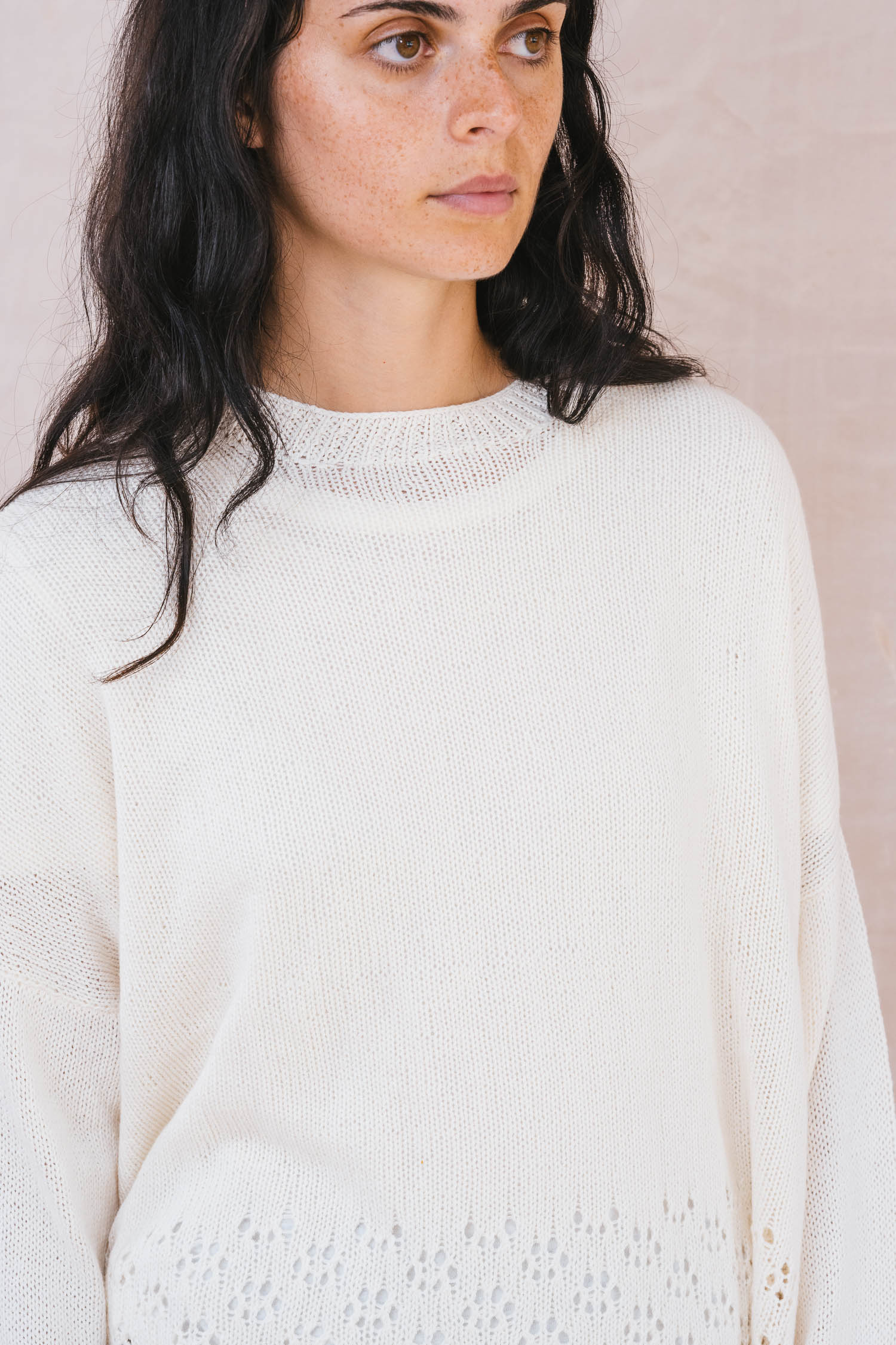 big lacey sweater cotton cashmere