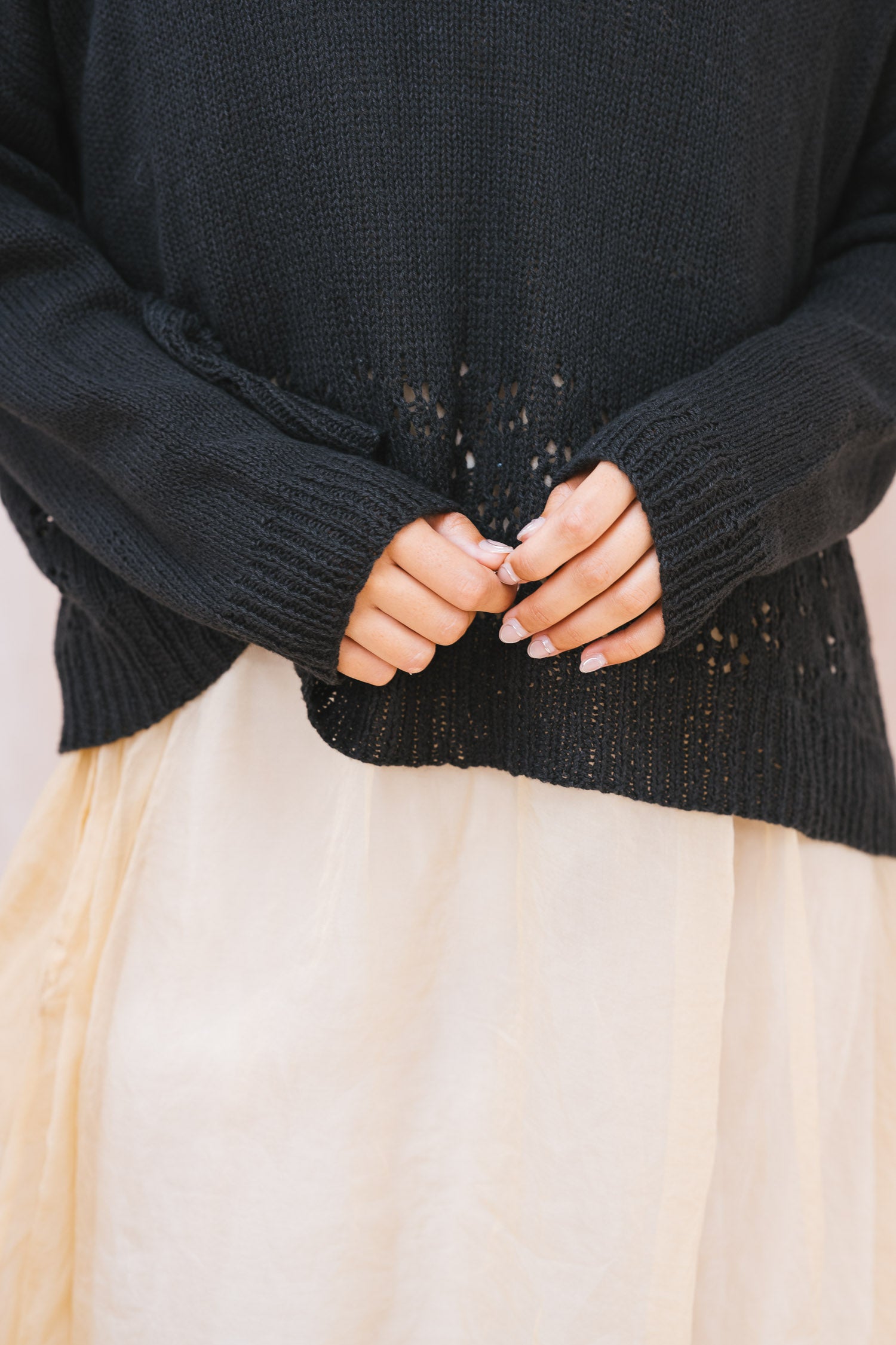 big lacey sweater cotton cashmere