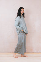 button thru shirt cotton poplin