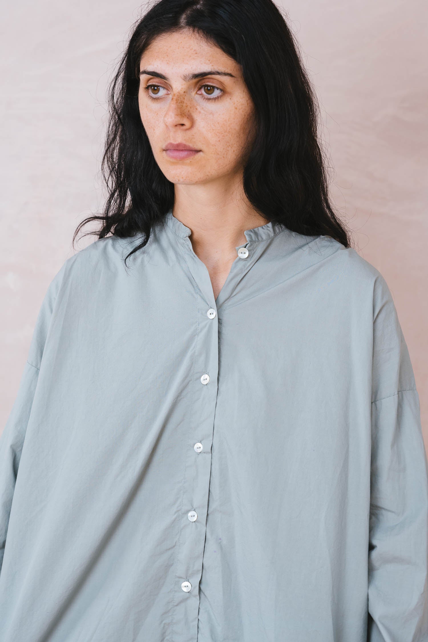 button thru shirt cotton poplin