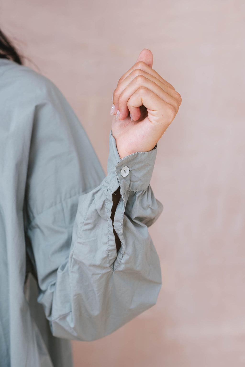 button thru shirt cotton poplin