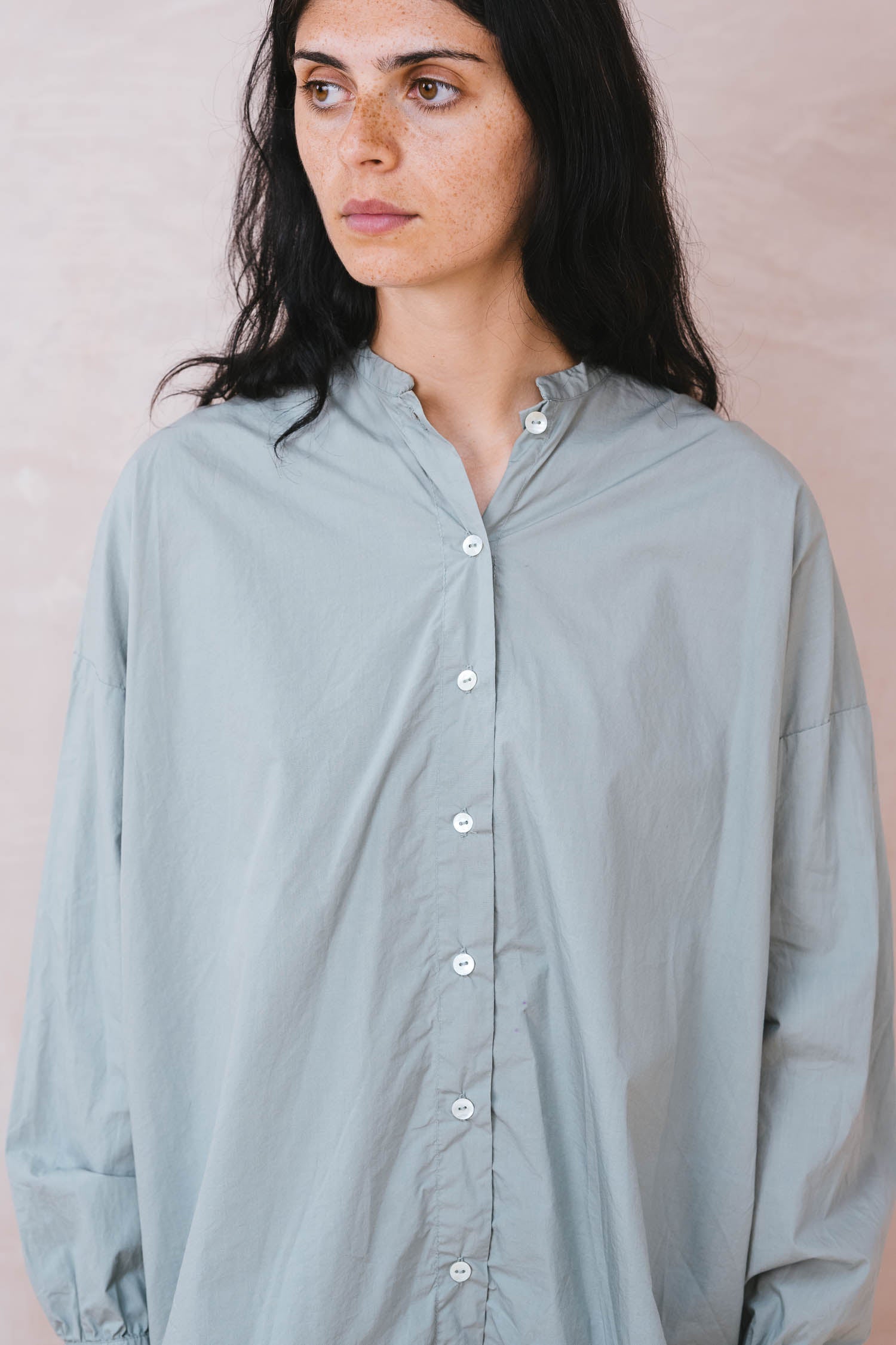button thru shirt cotton poplin