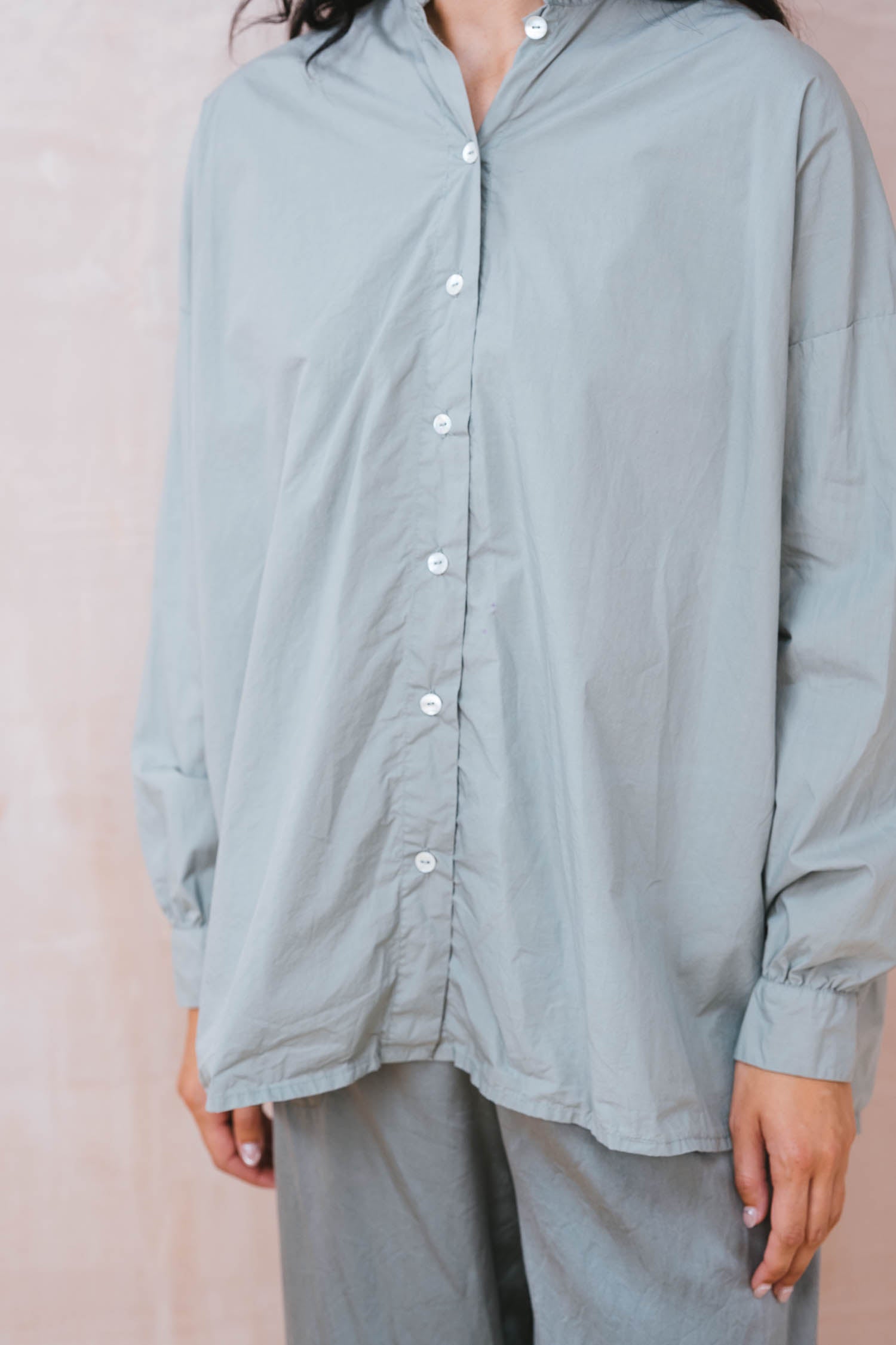 button thru shirt cotton poplin