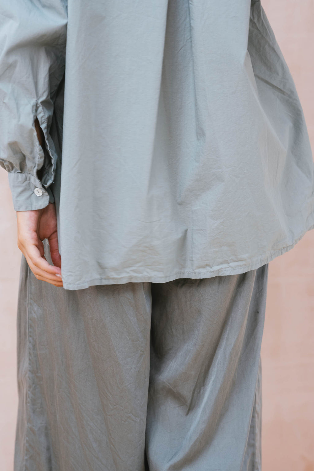 button thru shirt cotton poplin