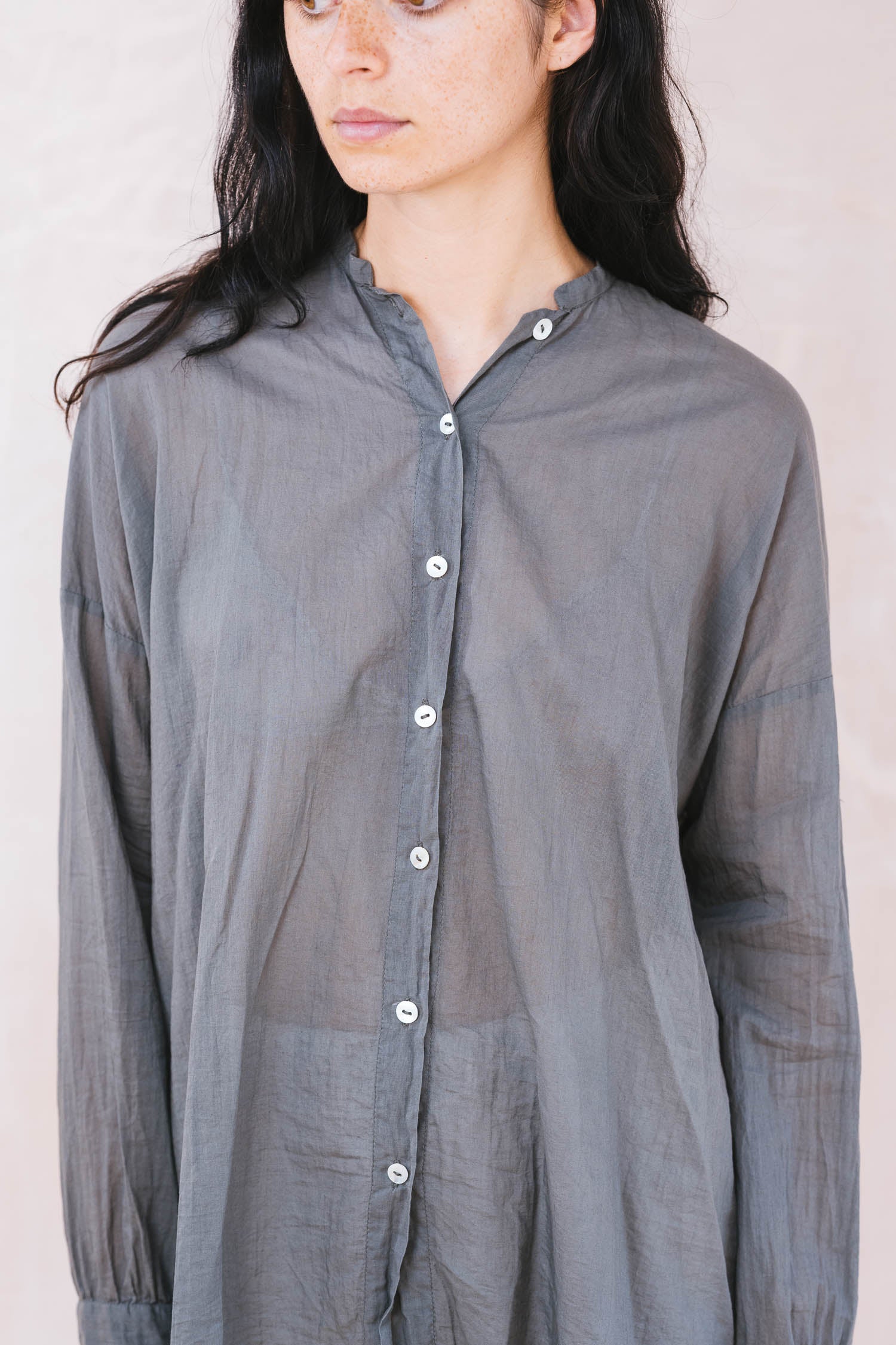 button thru shirt cotton voile