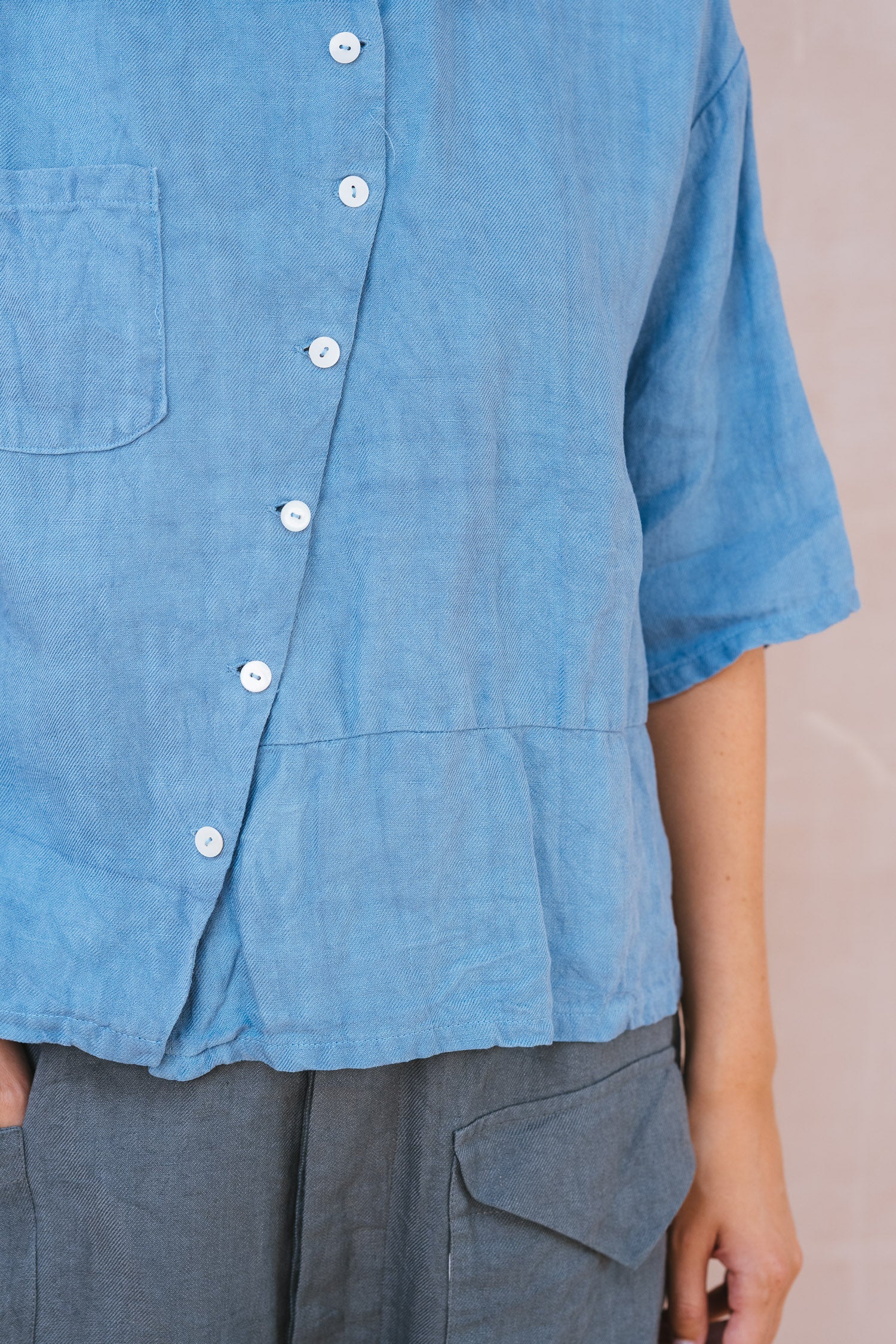 clean patch shirt linen