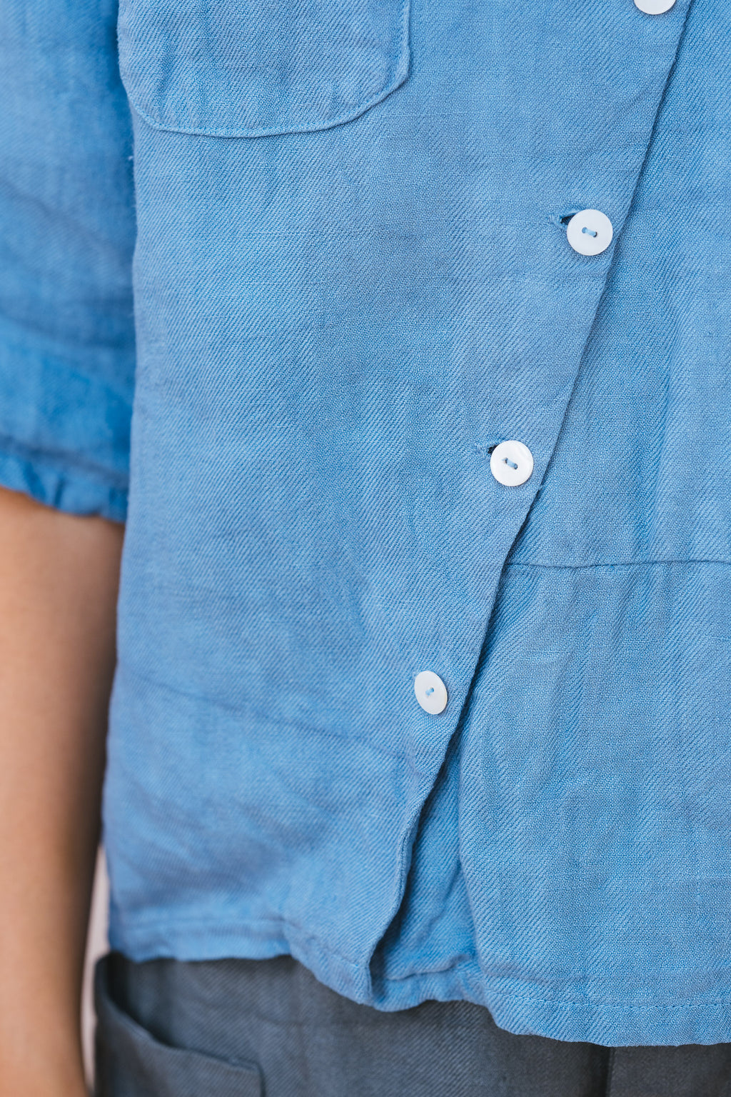 clean patch shirt linen