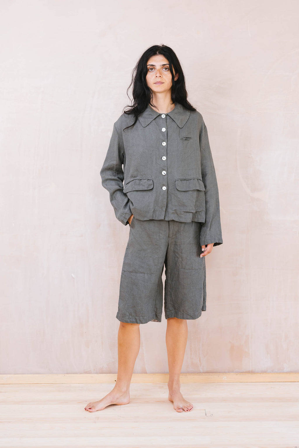 long shorts linen