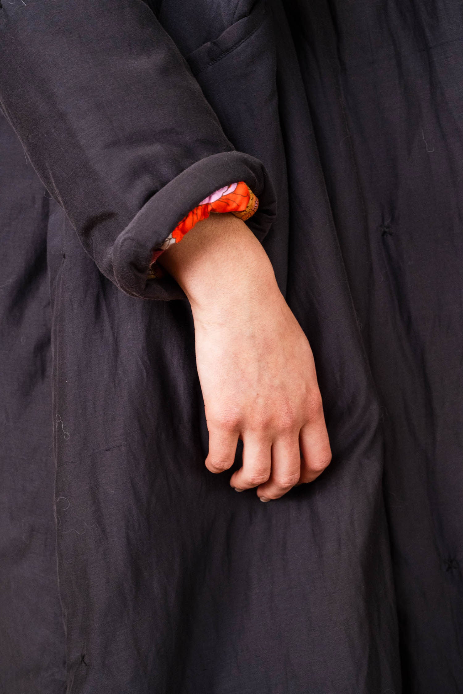 cuddle coat with flower lining