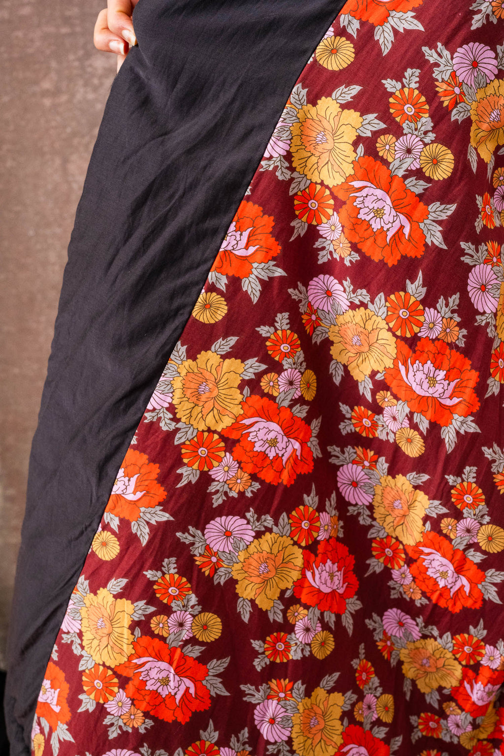cuddle coat with flower lining