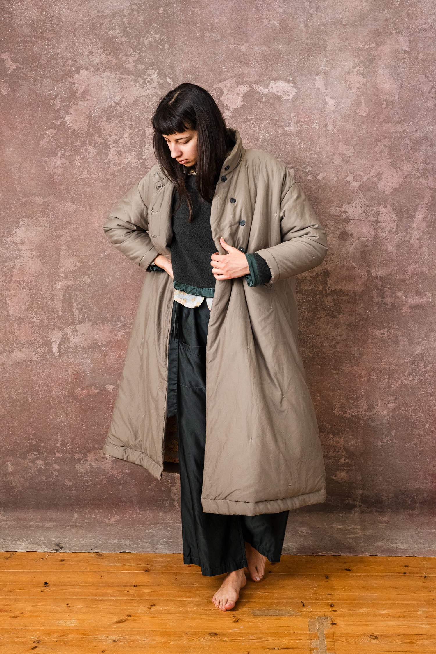 cuddle coat with flower lining