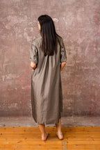 dewey dress silk cotton satin