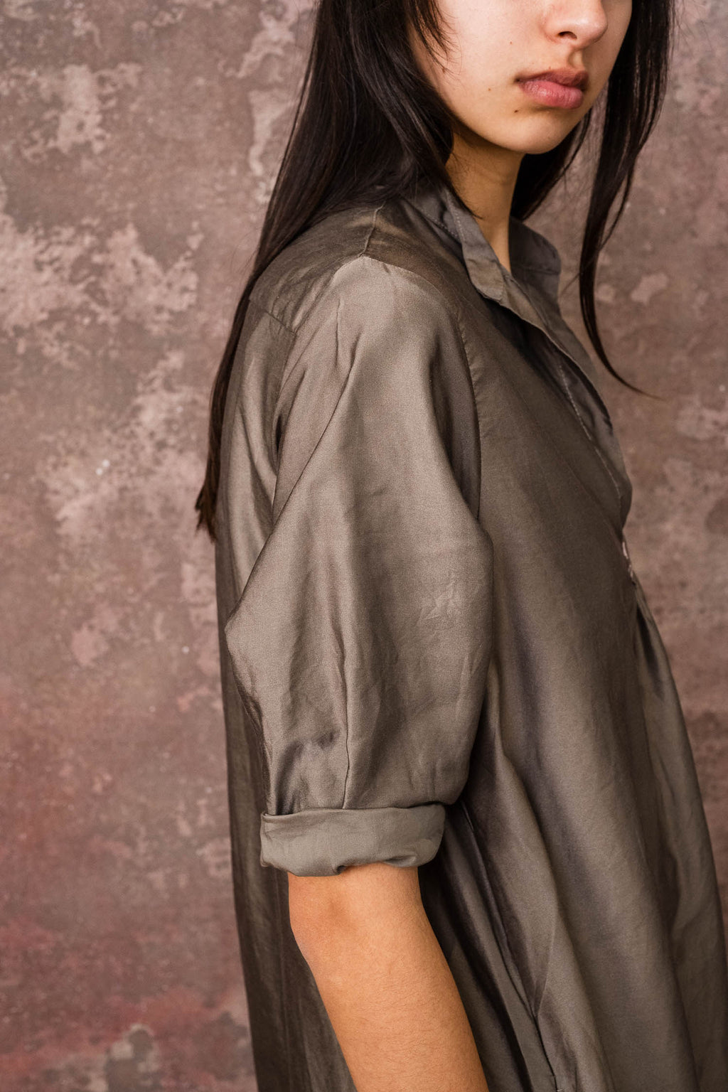 dewey dress silk cotton satin