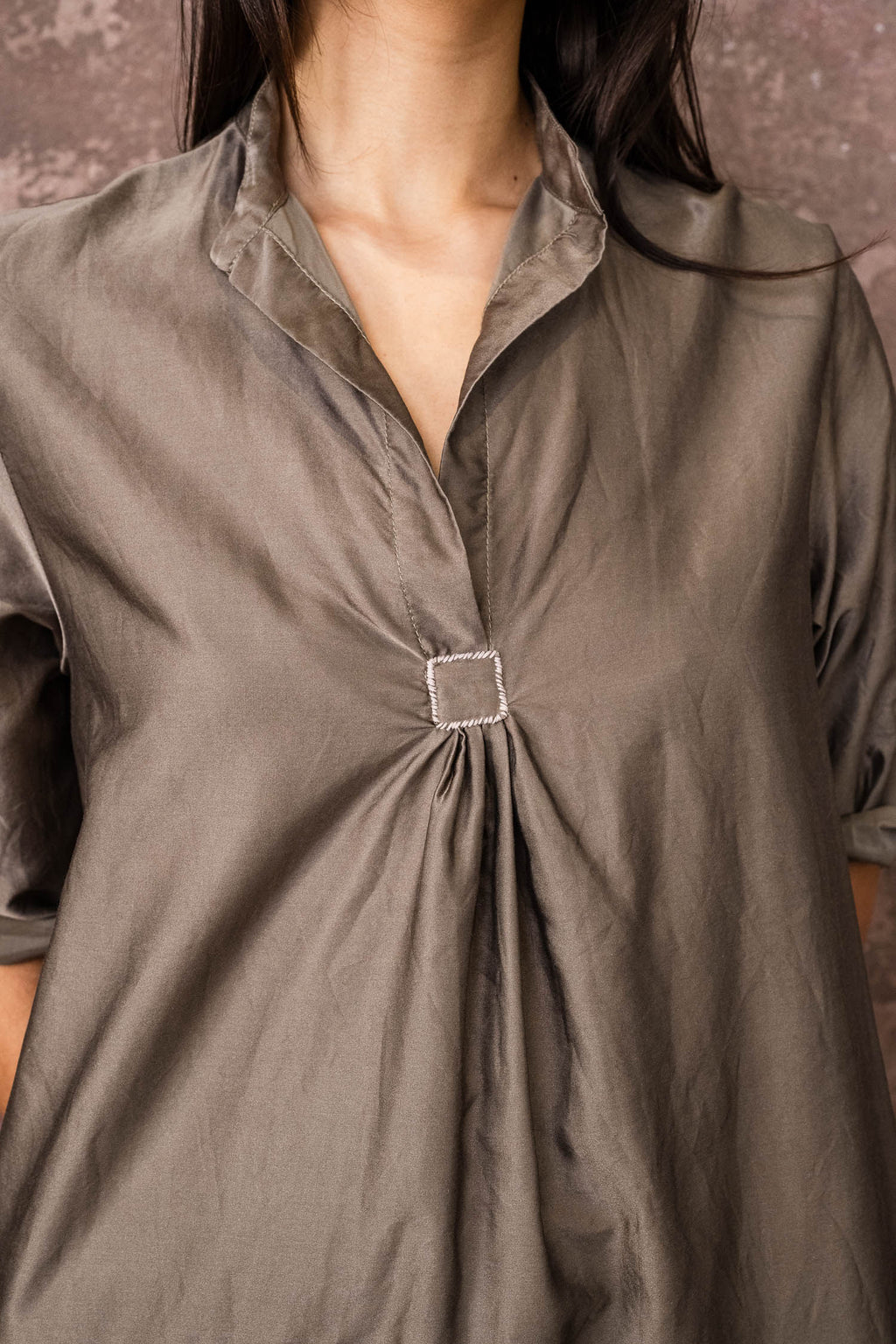 dewey dress silk cotton satin