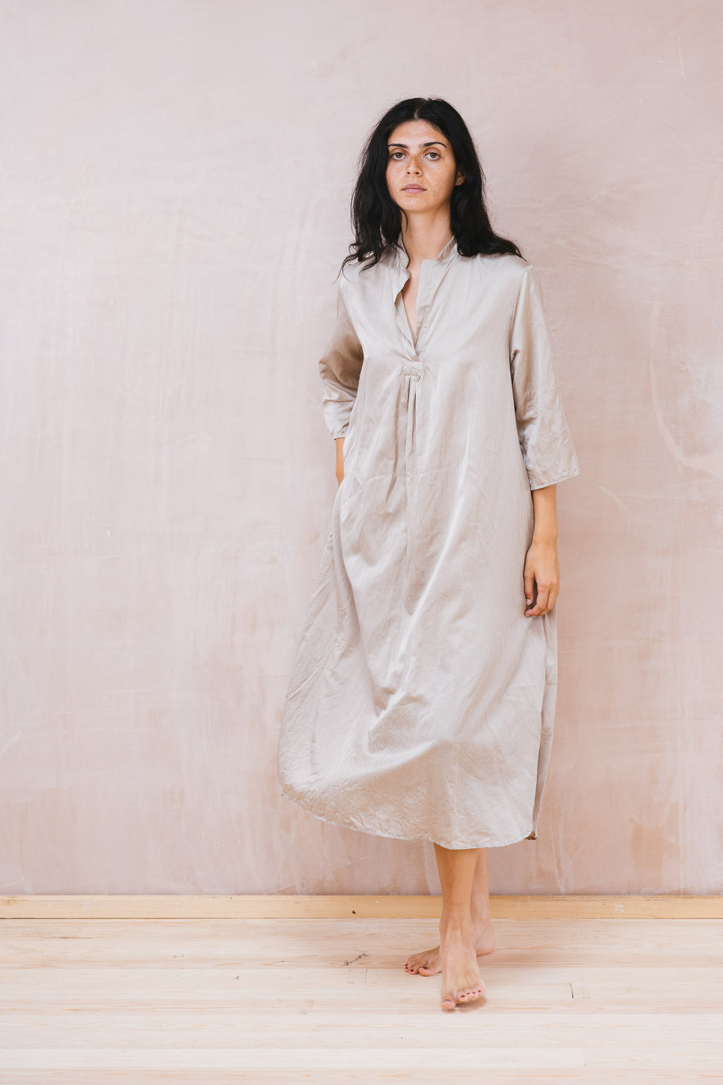 dewey dress silk cotton satin