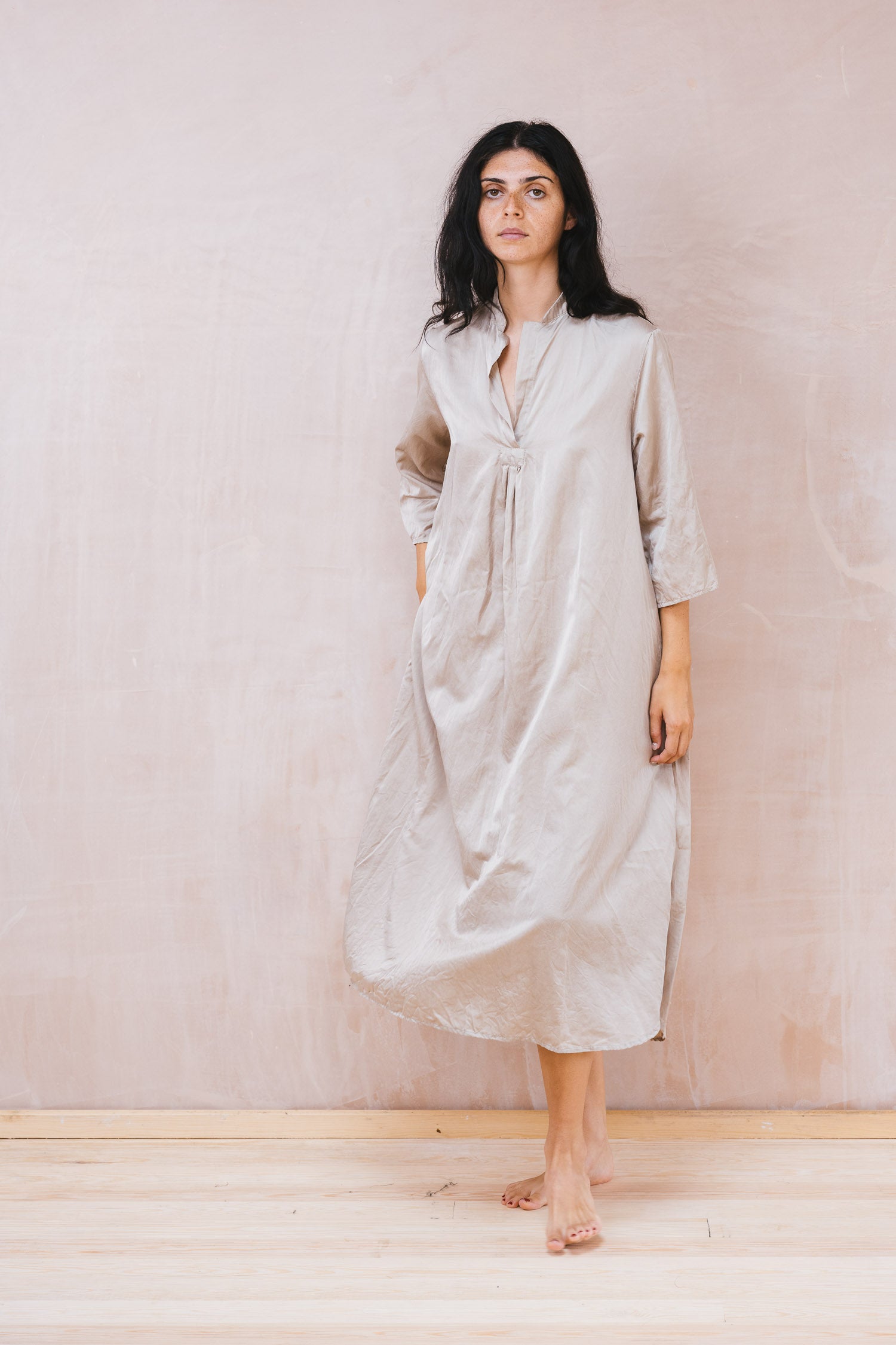 dewey dress silk cotton satin