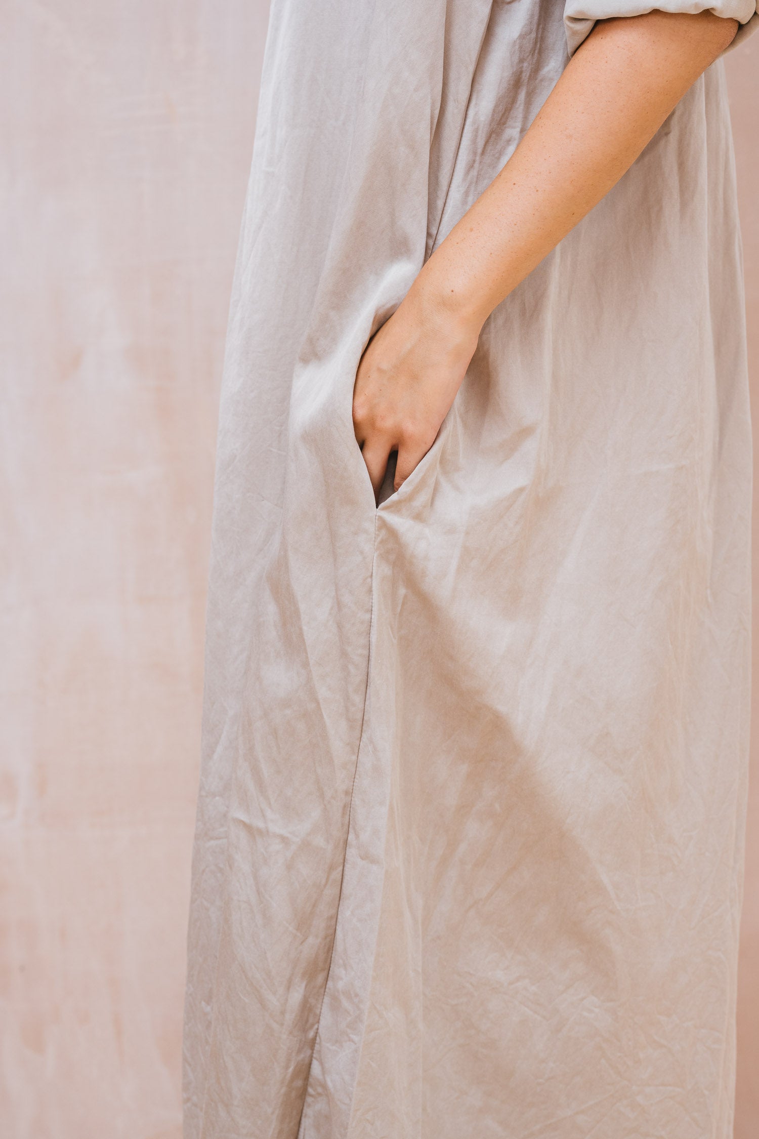 dewey dress silk cotton satin