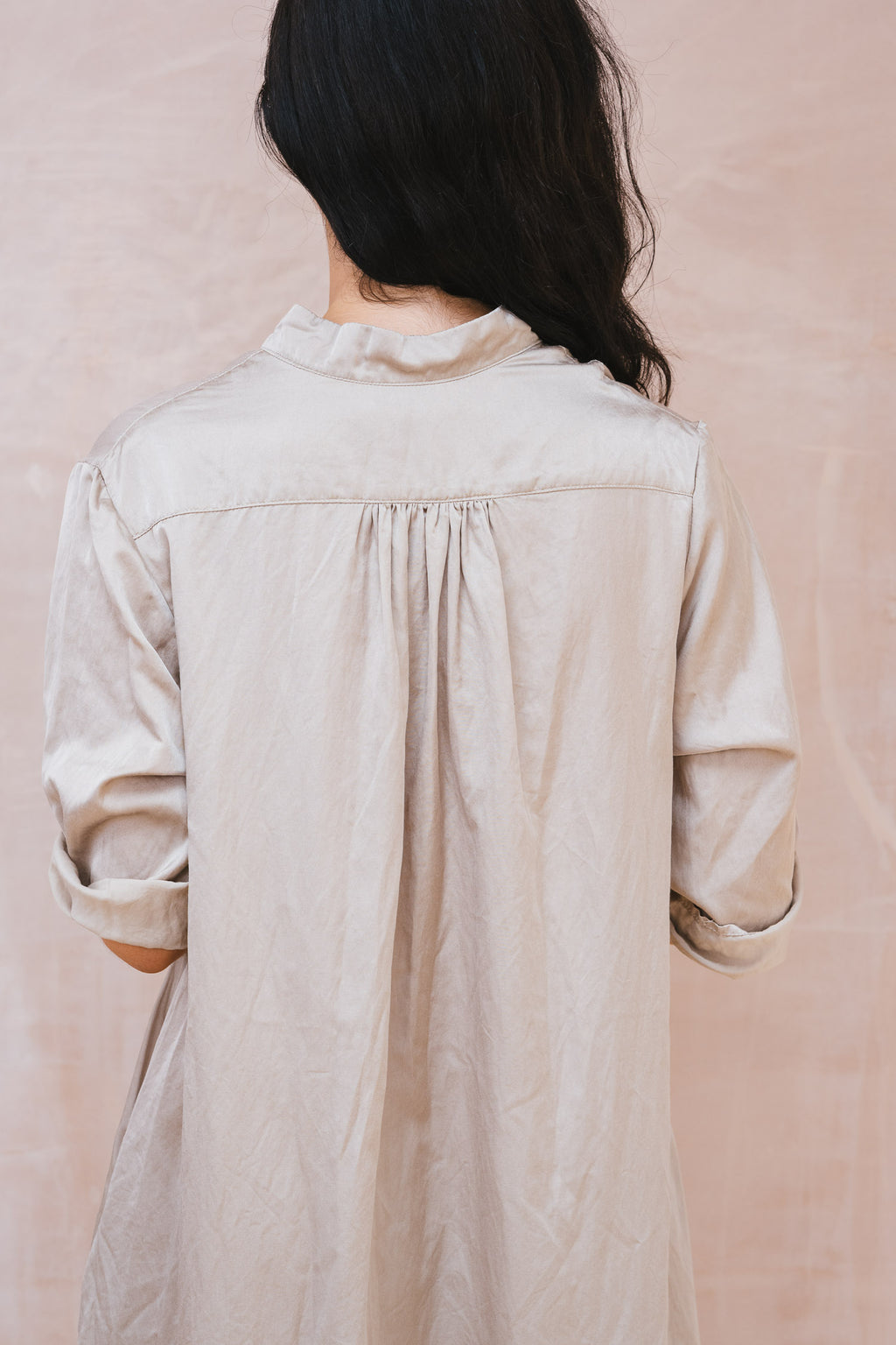 dewey dress silk cotton satin