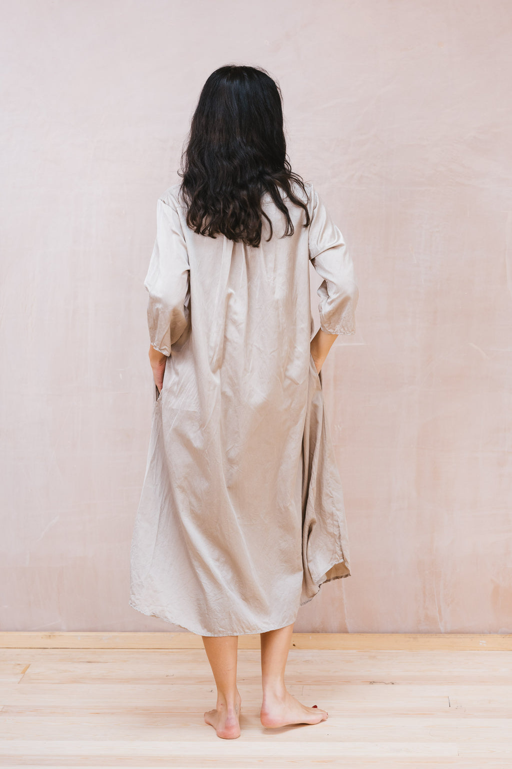 dewey dress silk cotton satin