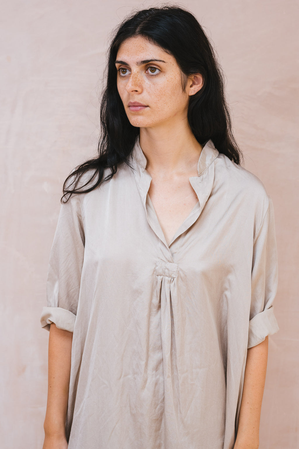 dewey dress silk cotton satin