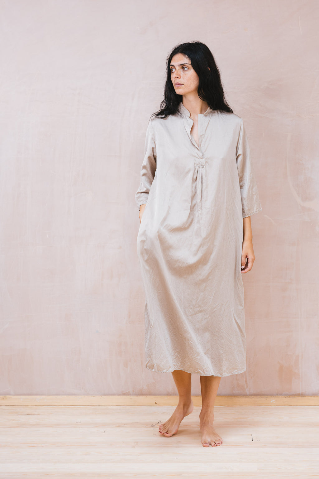 dewey dress silk cotton satin