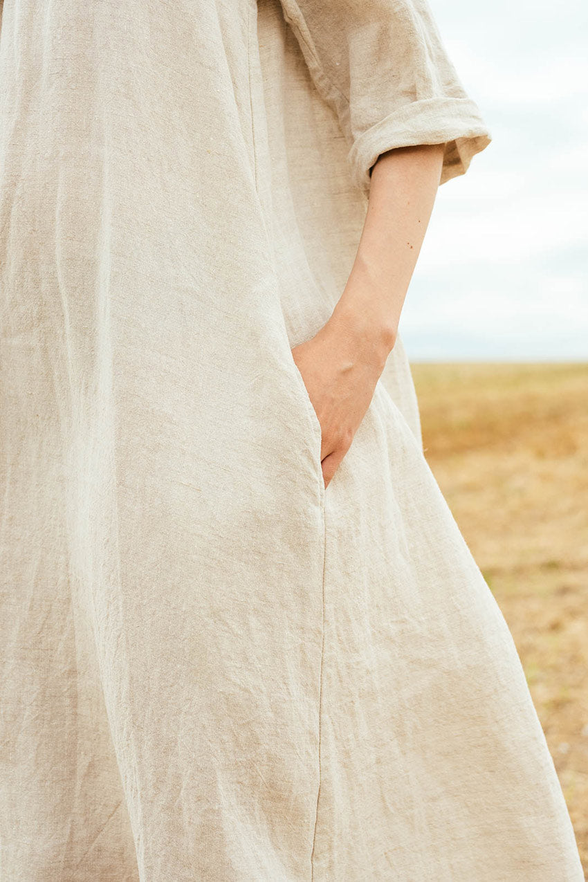 sale dewey dress washed Irish linen