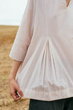 sale double pleat top cotton