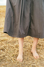 sale double pleat dress cotton cambric