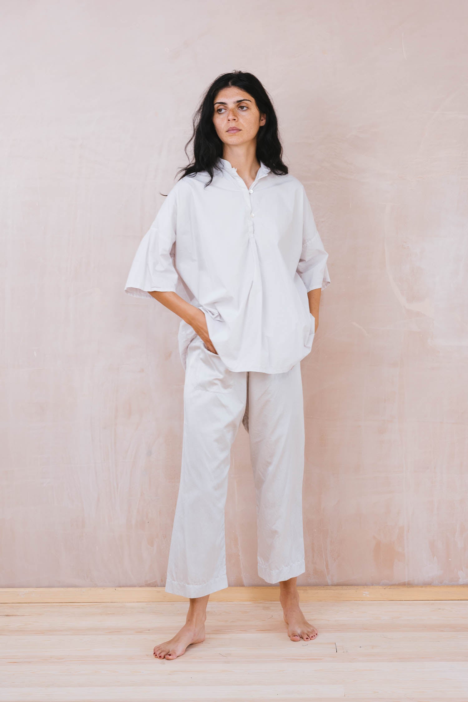 japan pants silk cotton satin