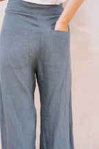flare pants linen