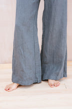 flare pants linen