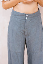 flare pants linen