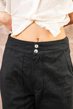 flare pants cotton twill
