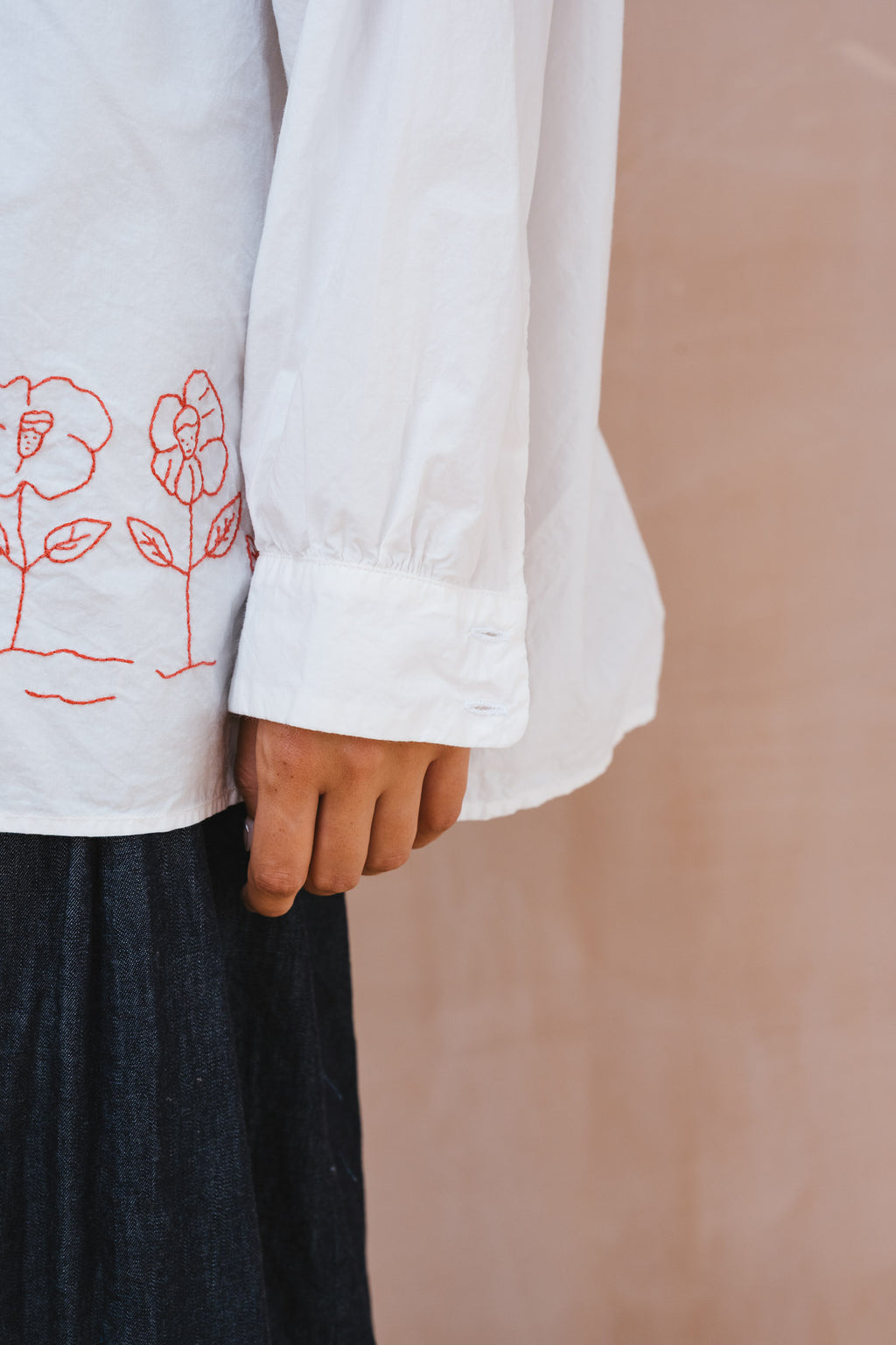 flowers button thru shirt kilberry cotton