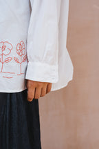 flowers button thru shirt kilberry cotton