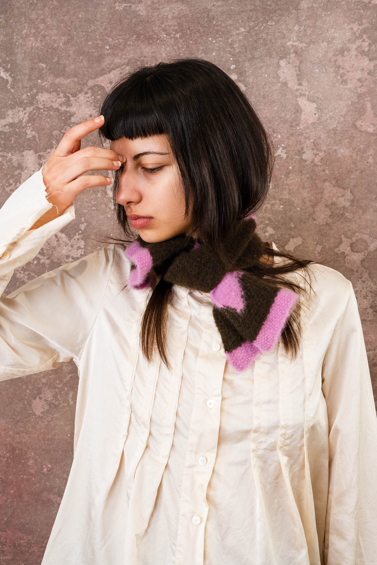 flower scarf cashmere