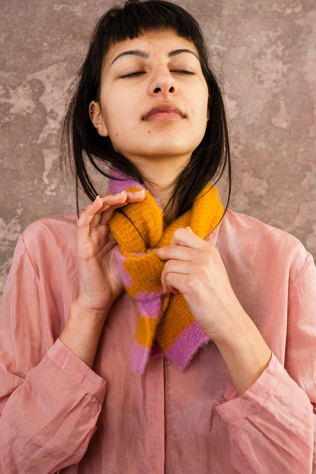 flower scarf cashmere