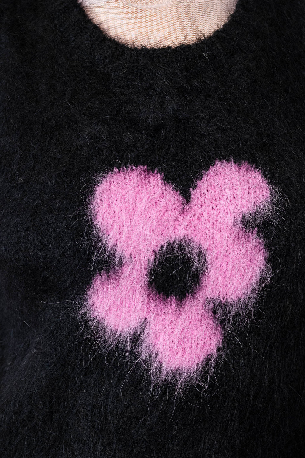 fluffy alpaca flower vest