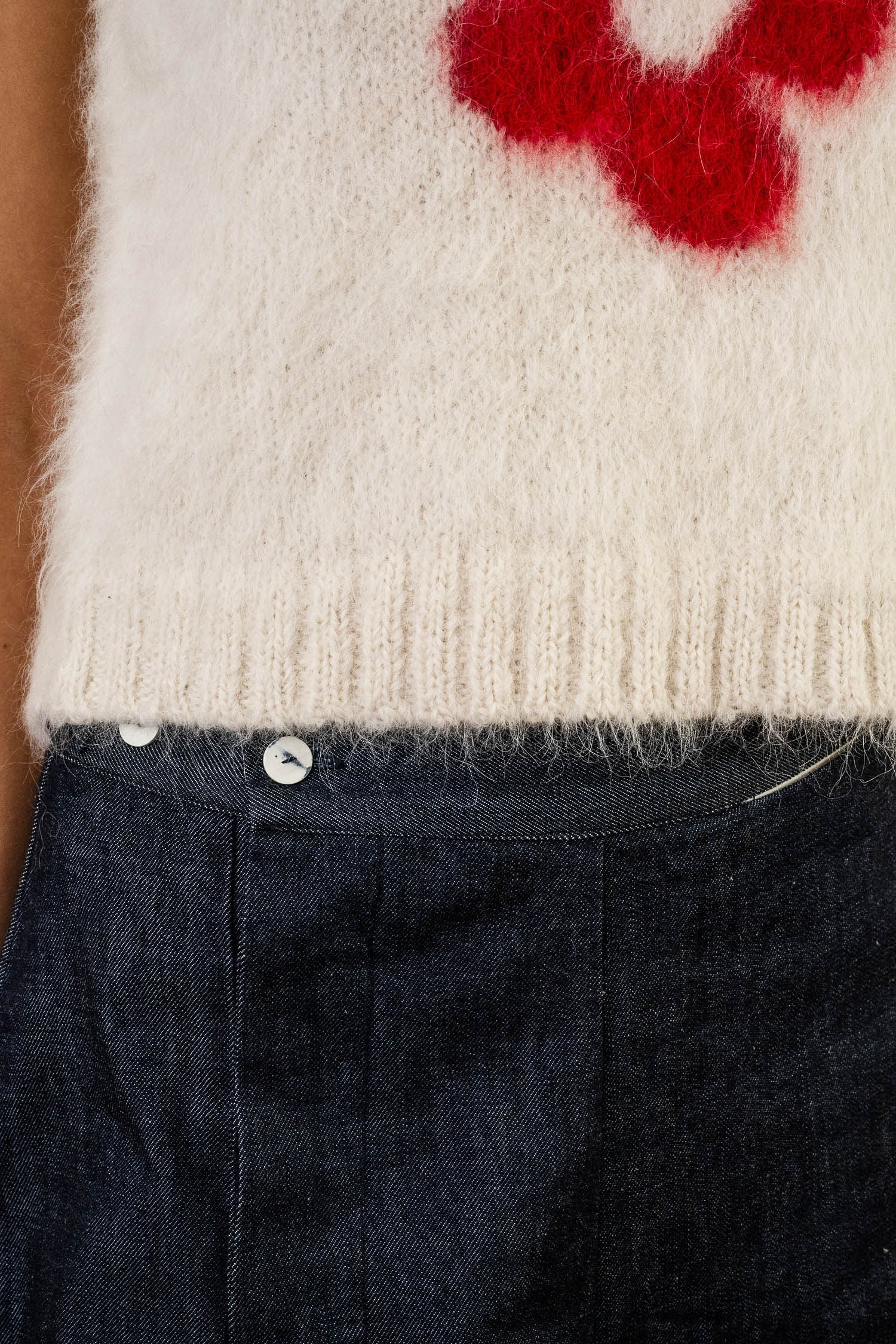 fluffy alpaca flower vest