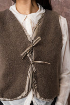 fluffy tie vest