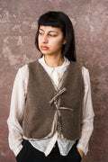 fluffy tie vest