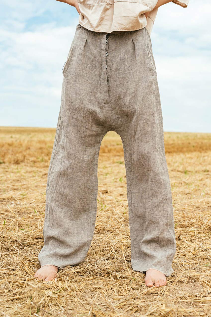 sale freedom pants linen chambray
