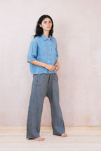clean patch shirt linen