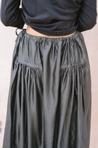 new frida skirt silk cotton satin