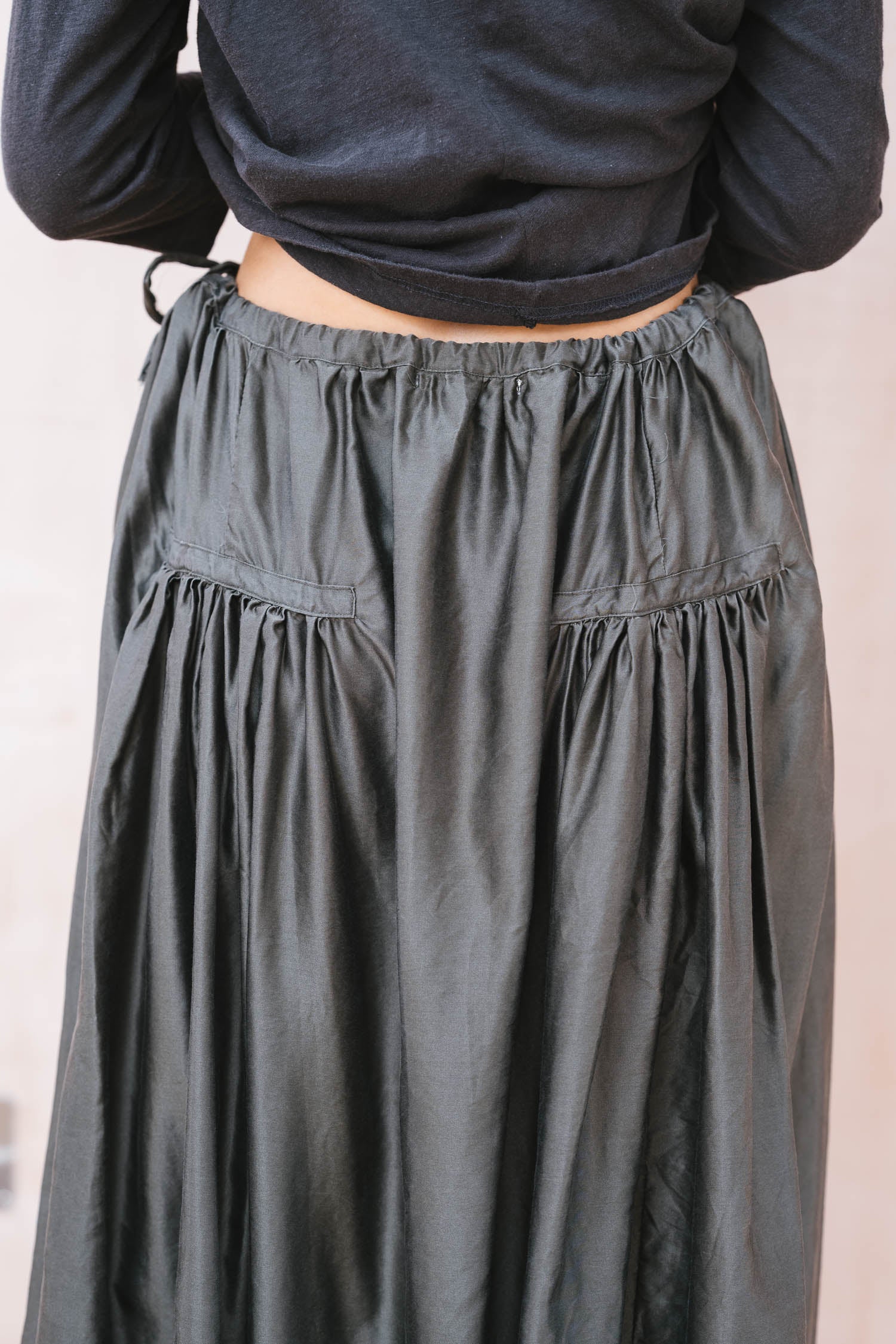new frida skirt silk cotton satin